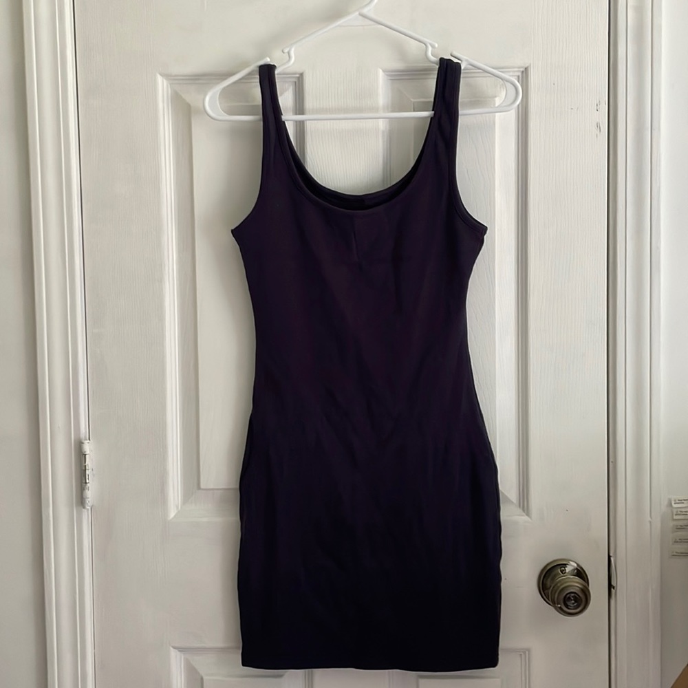 Basic dark blue bodycon dress
